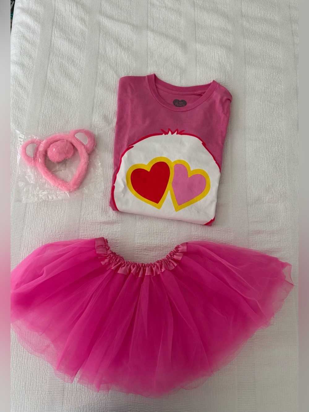 Complete Pink Carebear Costume - For Women or Girls!